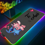 Stitch And Angel Kissing Mouse Pad