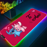 Stitch And Angel Kissing Mouse Pad