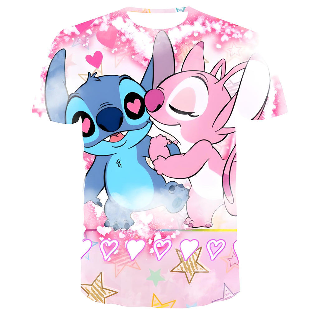Stitch And Angel T-shirt | Alien Shopping